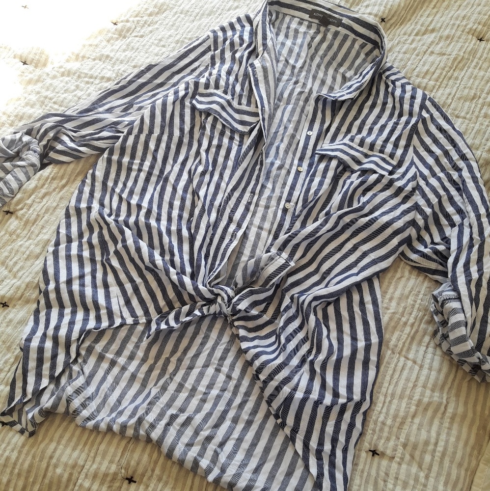 Size 2X Flowy Striped Top